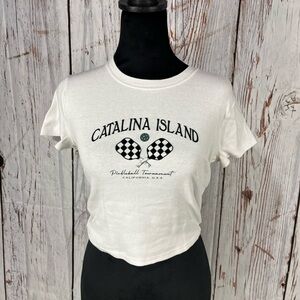 Hollister Soft White Graphic Tee